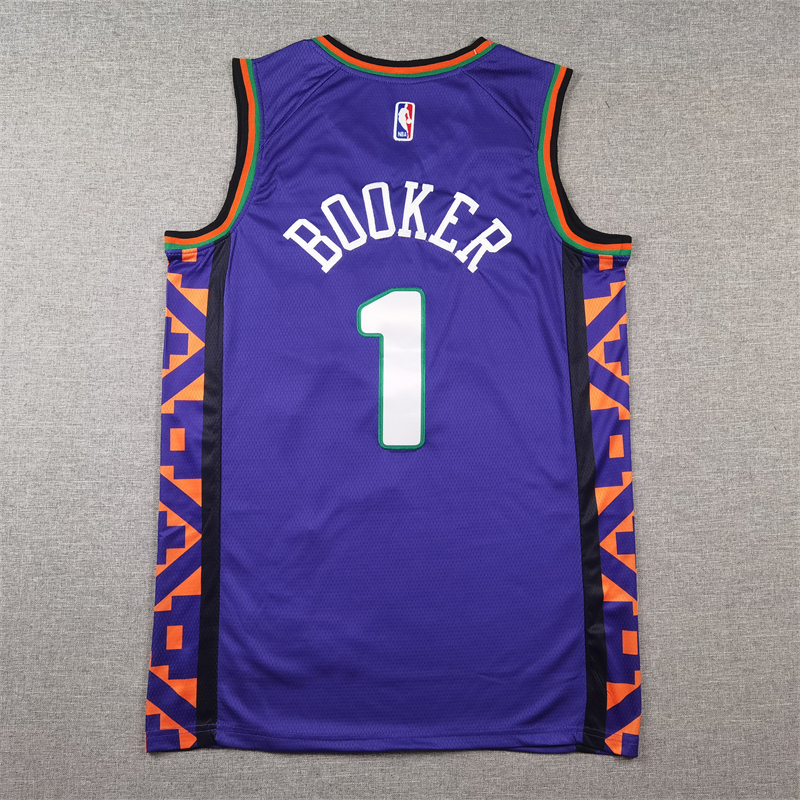 Men Phoenix Suns #1 Booker purple 2024 2025 NBA jersey->san antonio spurs->NBA Jersey